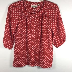 Lady manhattan vintage red blouse 12